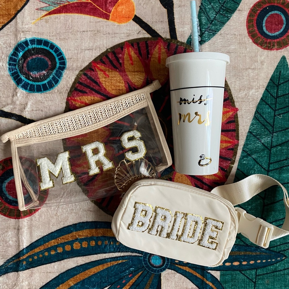 Bridal Set with Gold and White Accents - Kate Spade Tumbler